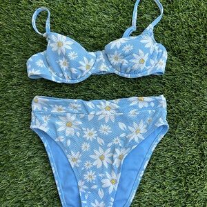 Xhilaration Blue Floral Bikini